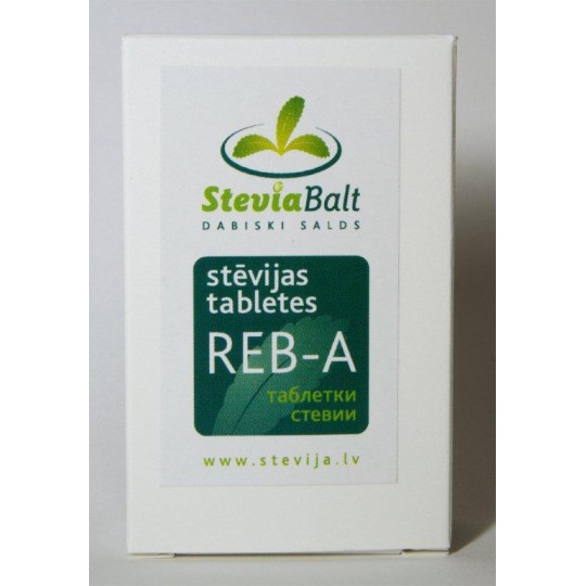 Stēvijas tabletes Reb-A (100 gb ar dozatoru) 6 g